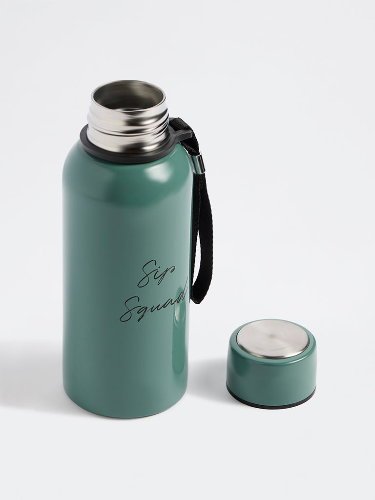 Westside Home Teal Text-Printed Water Bottle - 500ml