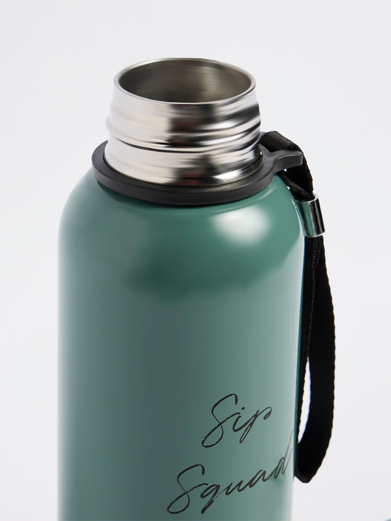 Westside Home Teal Text-Printed Water Bottle - 500ml