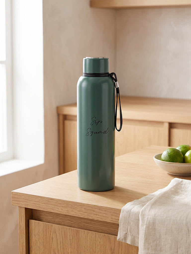 Westside Home Teal Text-Detail Water Bottle - 850ml
