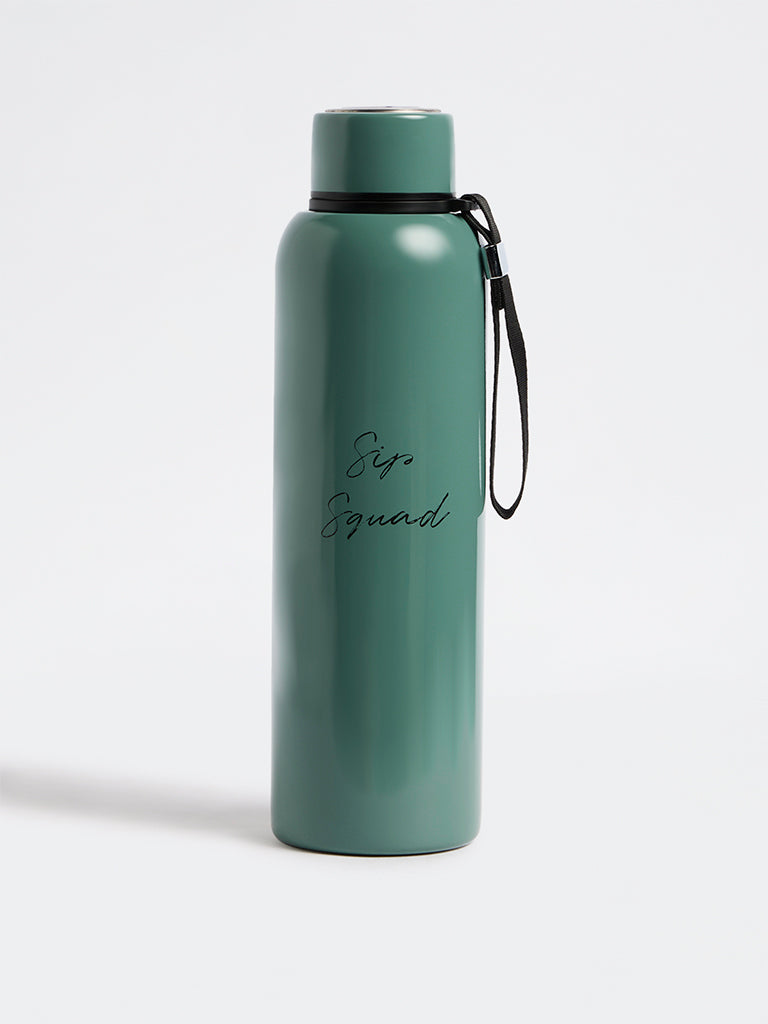 Westside Home Teal Text-Detail Water Bottle - 850ml