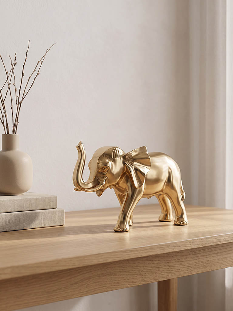 Westside Home Gold Metal Elephant Decorative Object