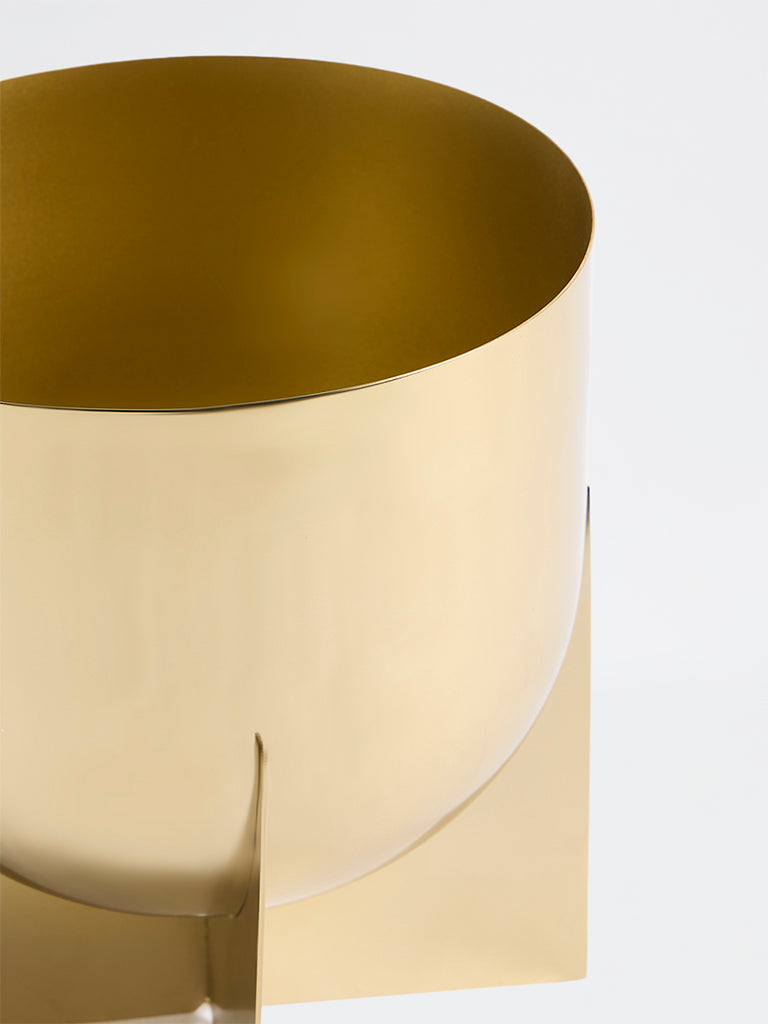 Westside Home Gold Metal Planter with Stand