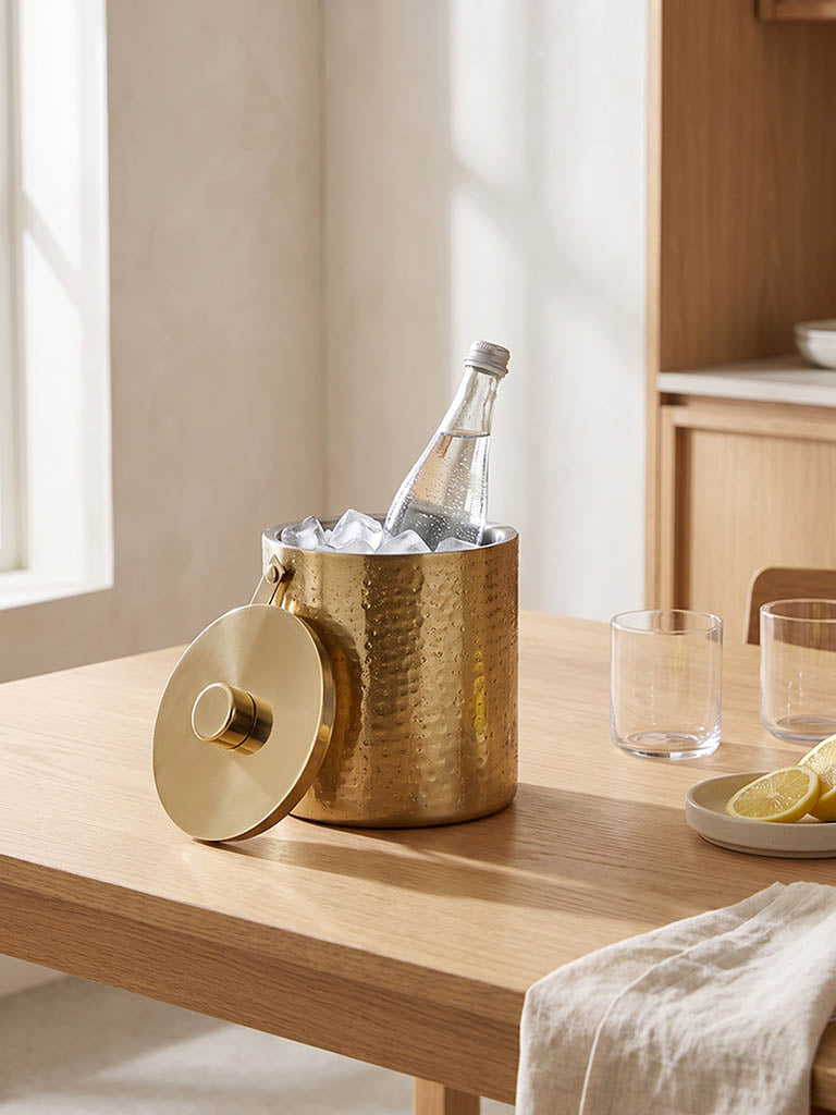Westside Home Gold Textured Ice Bucket