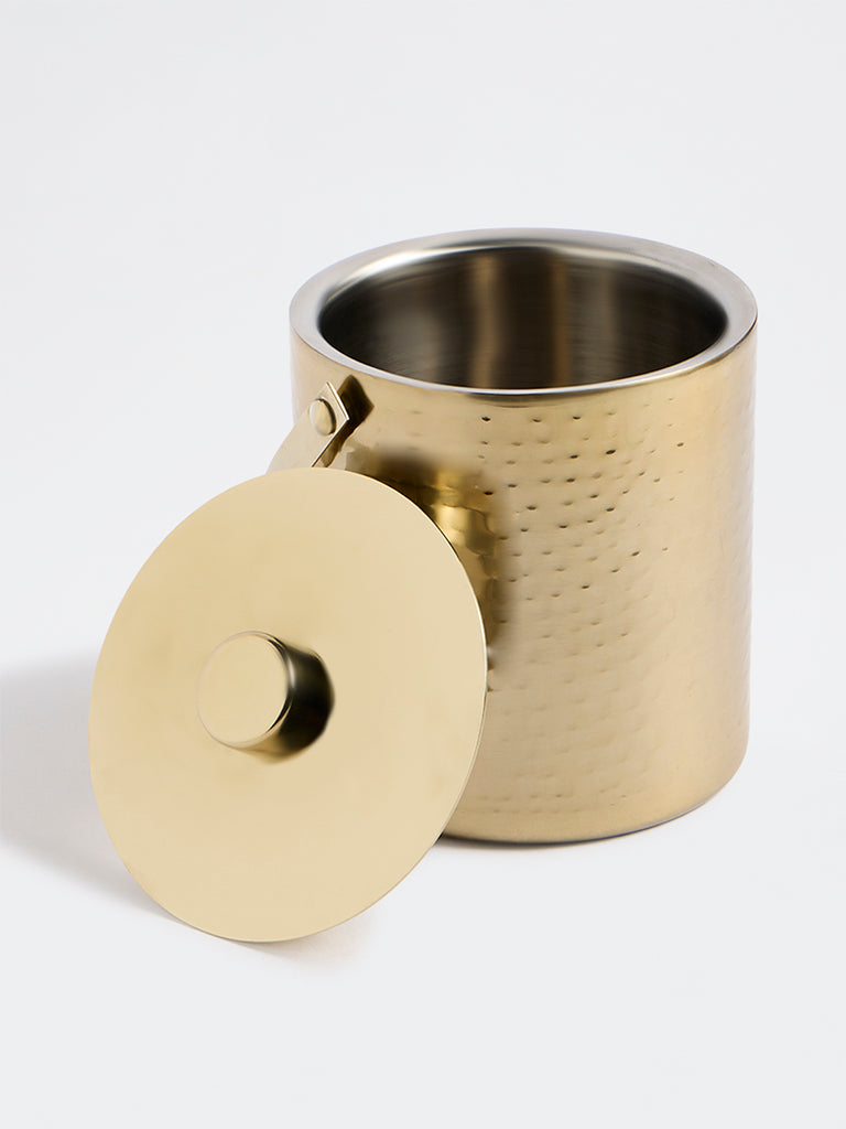 Westside Home Gold Textured Ice Bucket