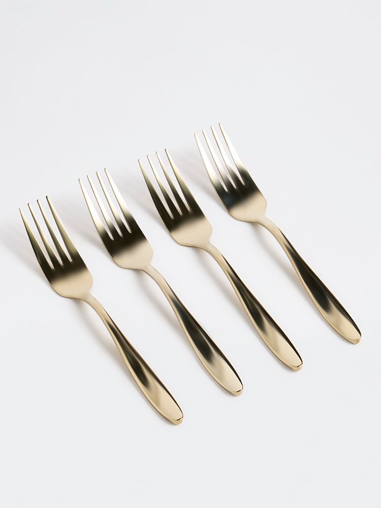 Westside Home Gold Stainless Steel Forks - Set of 4