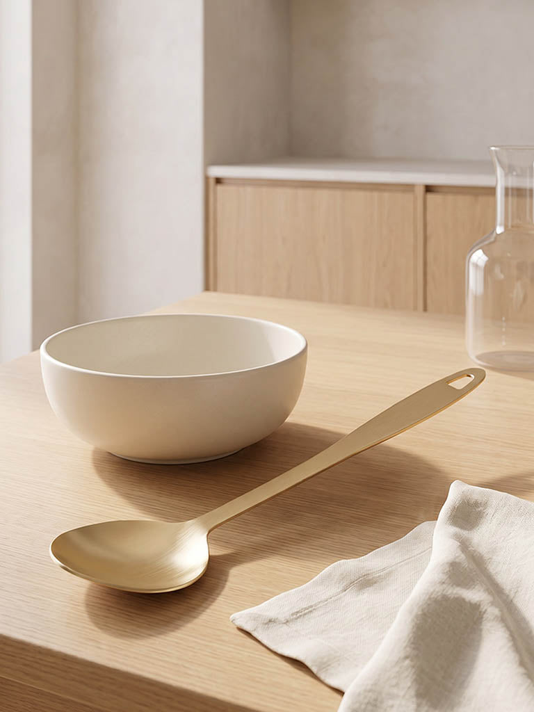 Westside Home Gold Flat Handle Serving Spoon