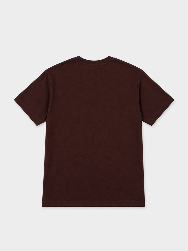 Superstar Dark Brown Graphic Printed Cotton T-Shirt Dress