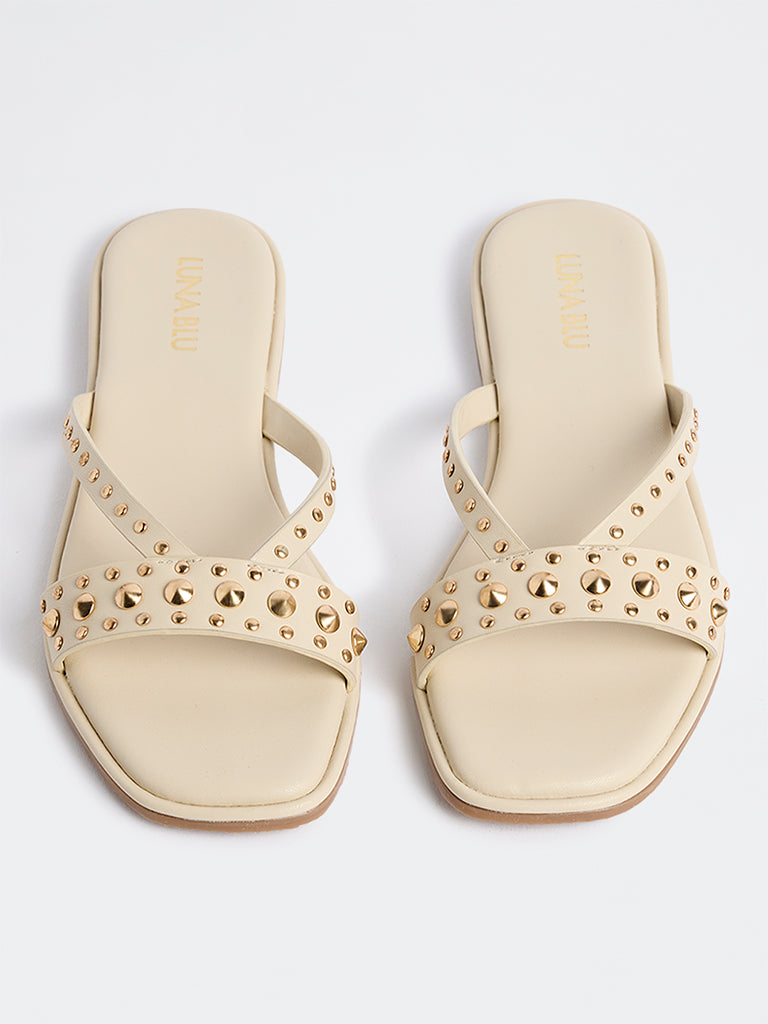 LUNA BLU Ivory Slides