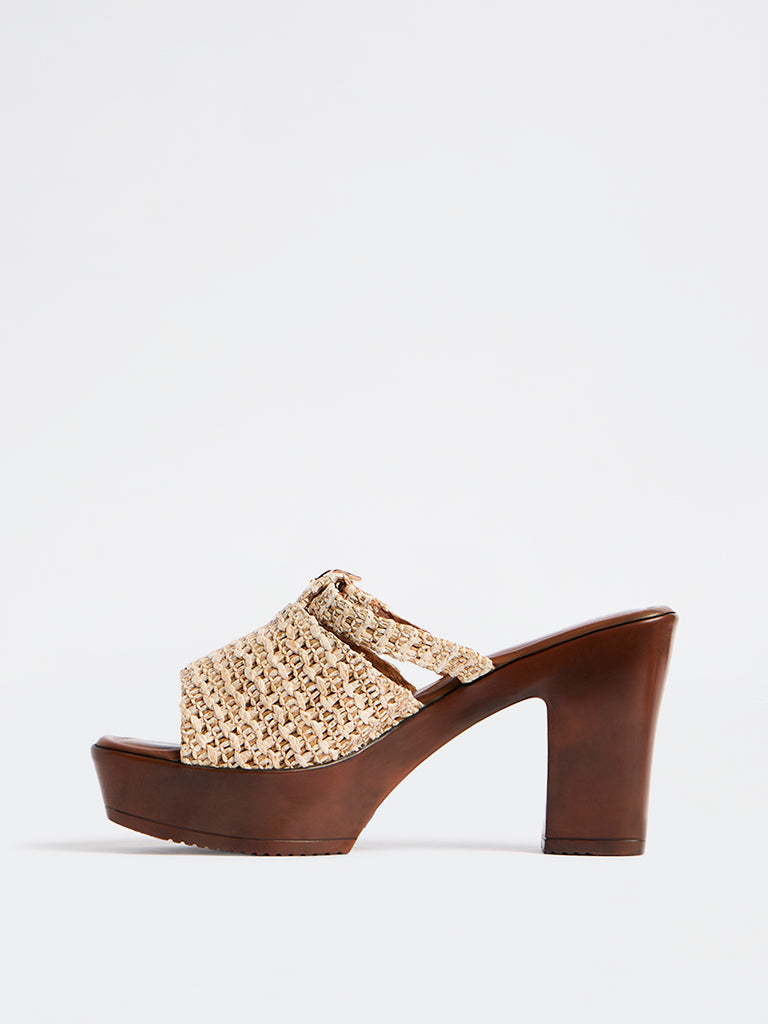 LUNA BLU Beige Heel Sandals