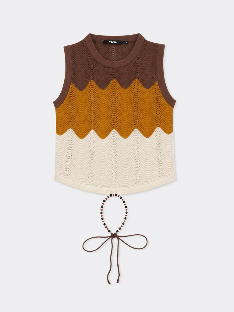 Nuon Multicolor Bead-Detail Cotton-Blend Top