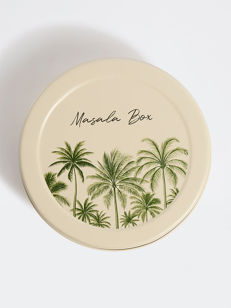 Westside Home Ivory Tropical Printed Masala Box