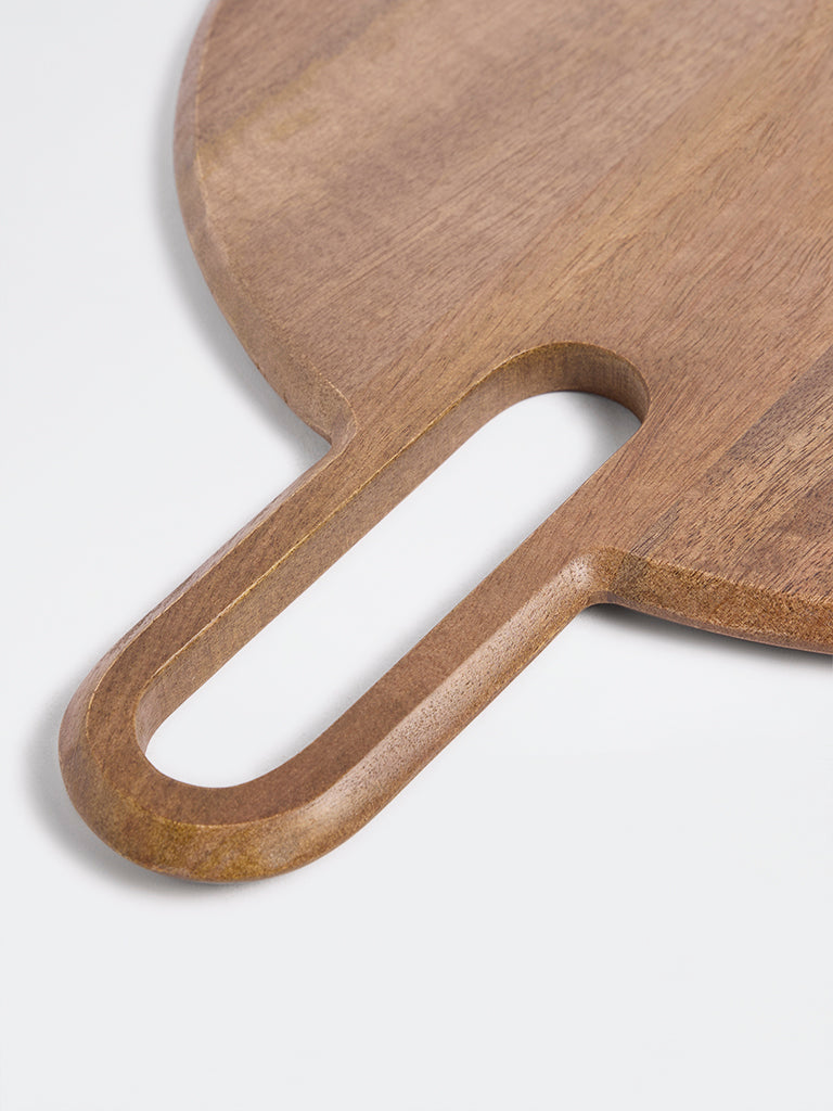 Westside Home Brown Circular Wooden Chopping Board
