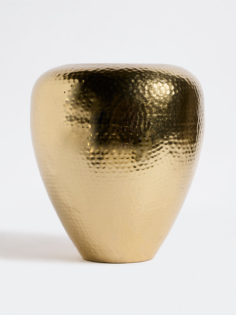 Westside Home Gold Metal Textured Vase