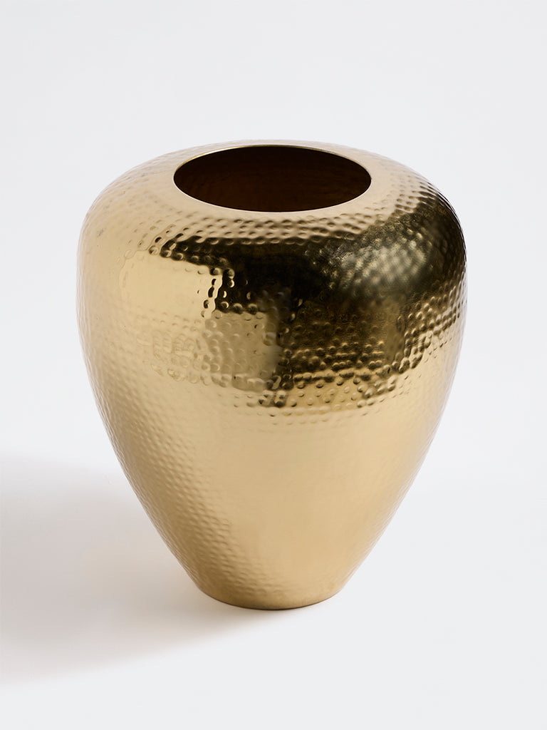 Westside Home Gold Metal Textured Vase