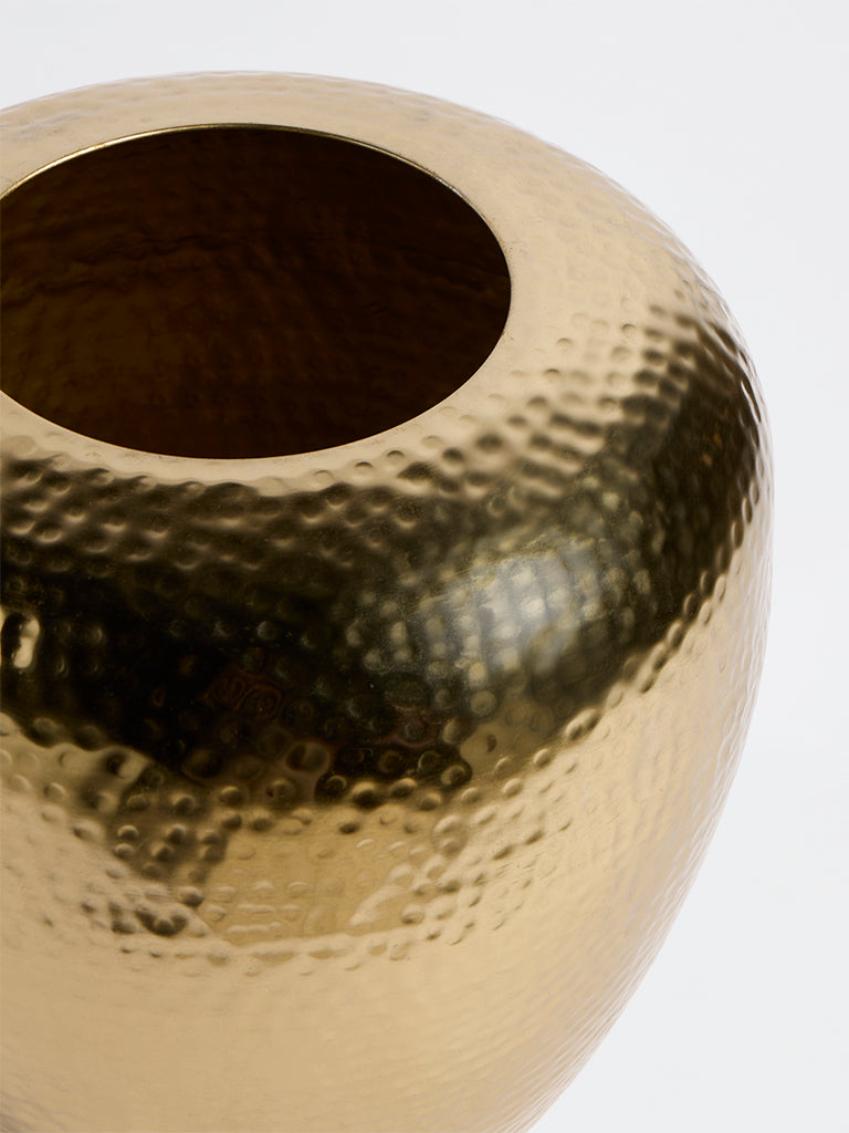 Westside Home Gold Metal Textured Vase