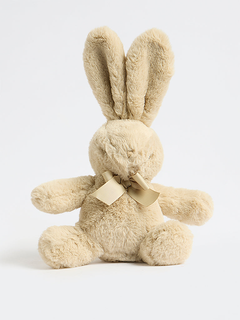 HOP Baby Boys Off-White Bunny Fur Soft Toy