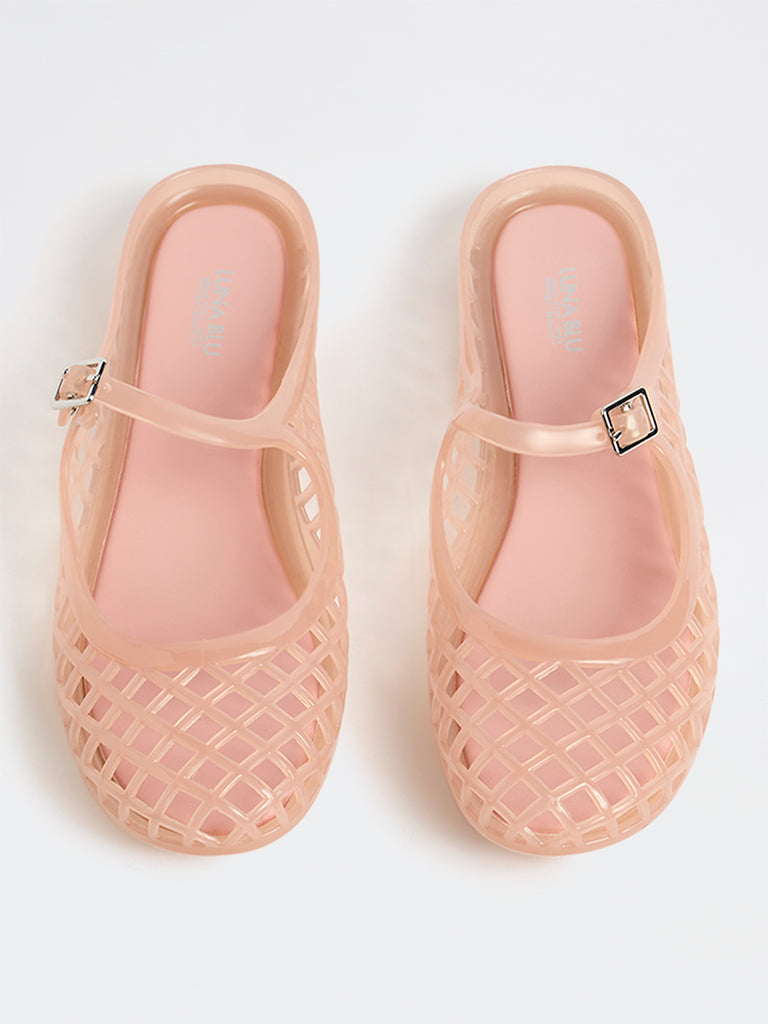 LUNA BLU Pink Mary Jane Jelly Shoes