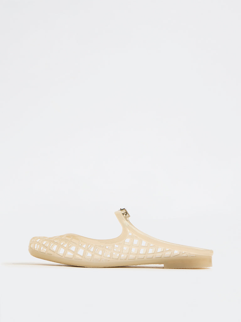 LUNA BLU Beige Mary Jane Jelly Shoes