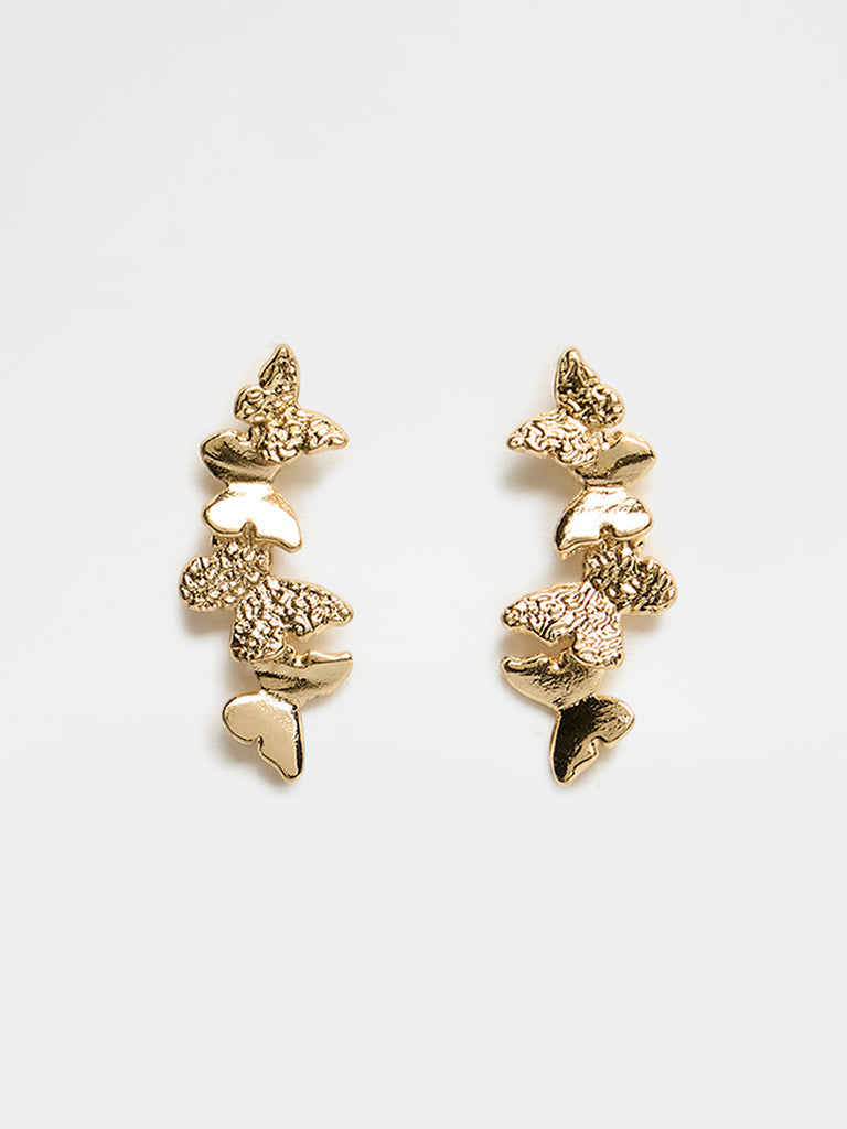 Westside Accessories Gold Butterfly Earrings