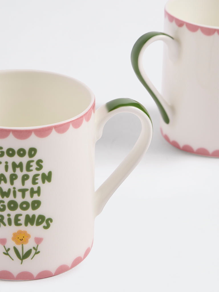 Westside Home White Text Design Mugs - Set of 2