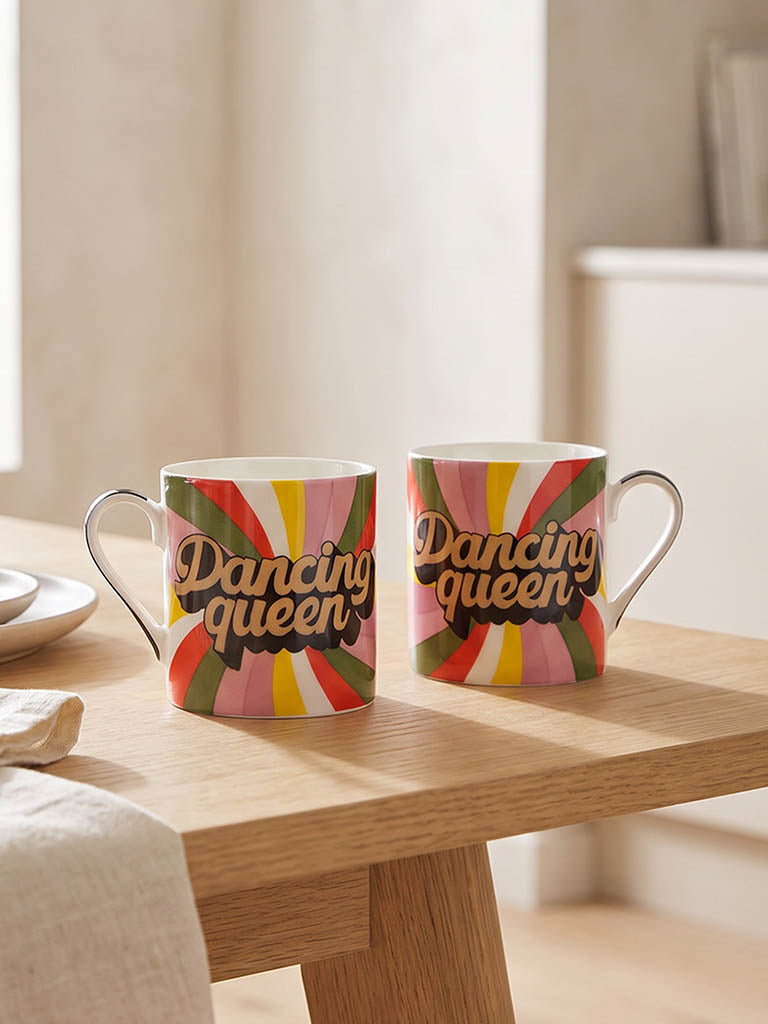 Westside Home Multicolor Text-Printed Mugs - Set of 2
