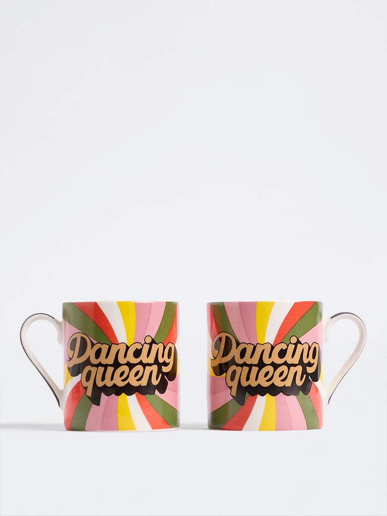 Westside Home Multicolor Text-Printed Mugs - Set of 2