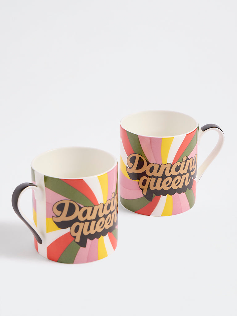 Westside Home Multicolor Text-Printed Mugs - Set of 2