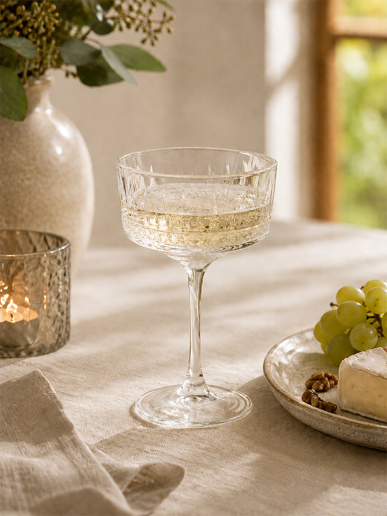Westside Home Clear Textured Coupe Glass