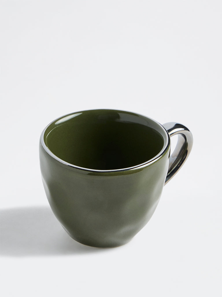 Westside Home Dark Olive Textured Coffee Mug