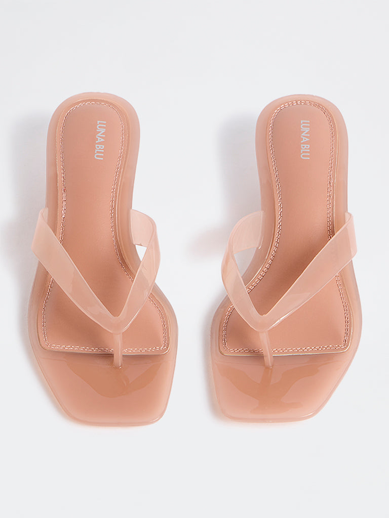 LUNA BLU Blush Thong-Strap Jelly Sandals