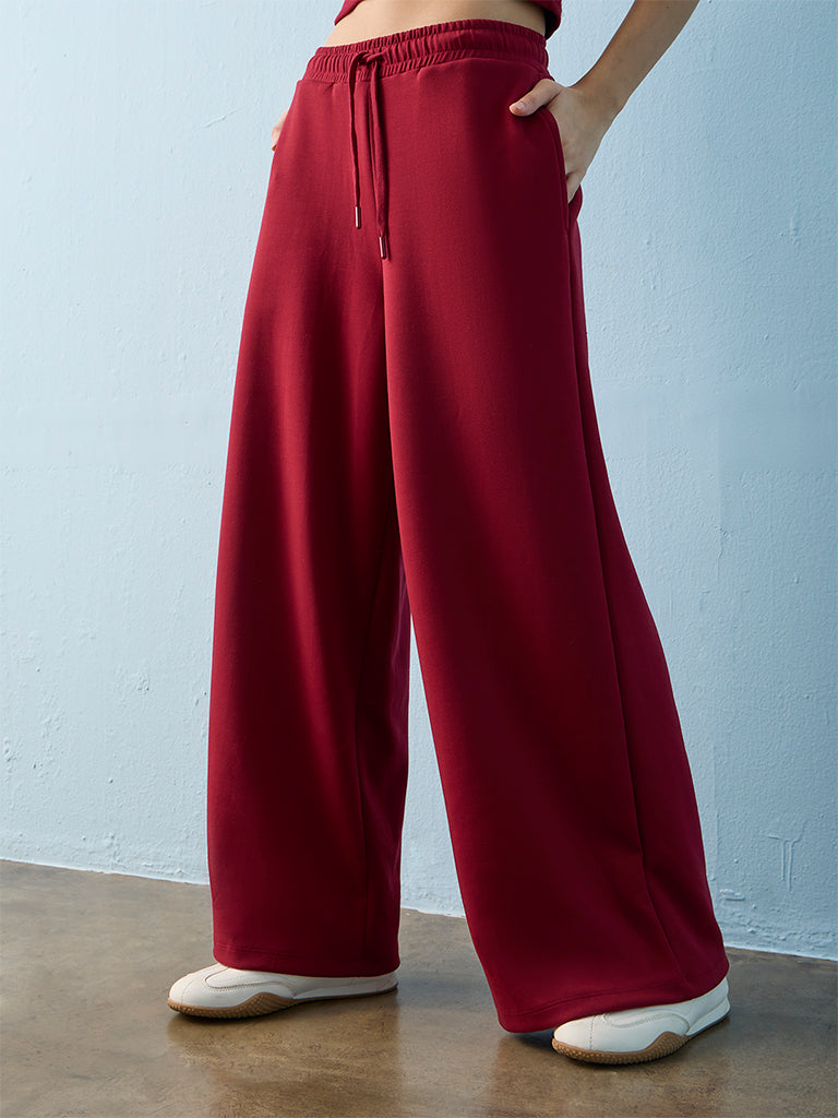 Nuoflexx Maroon High-Rise Pants