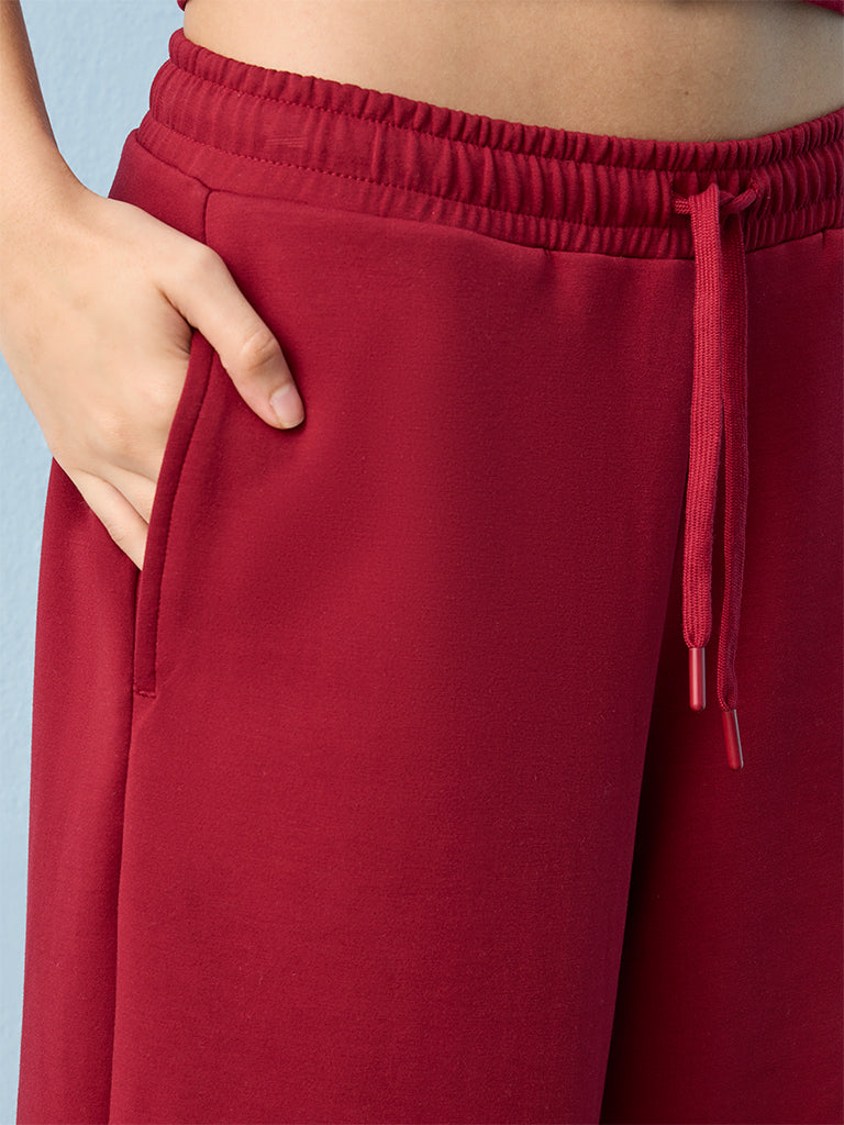 Nuoflexx Maroon High-Rise Pants