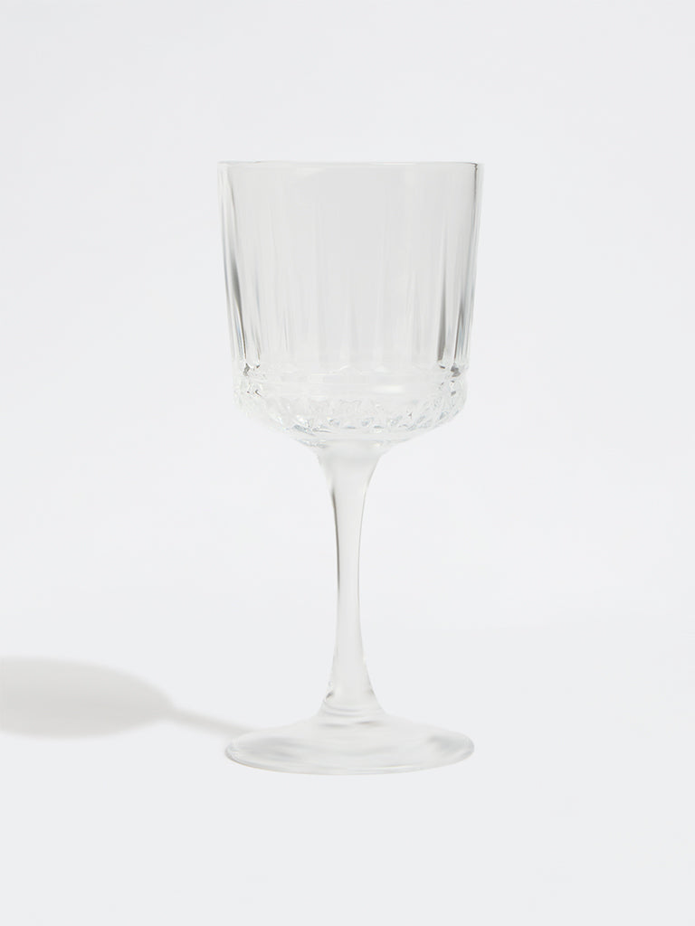Westside Home Clear Textured Wine Glass