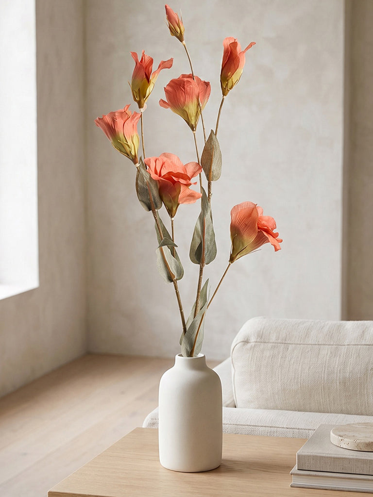 Westside Home Orange Artificial Balloon Flower Branch