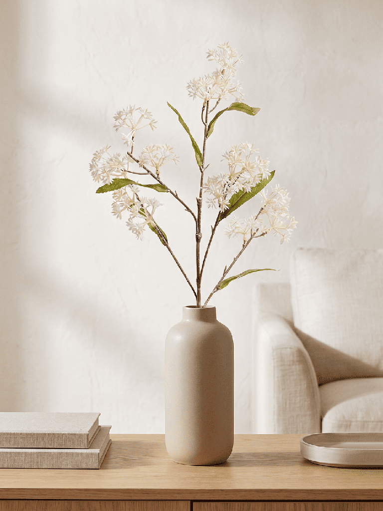 Westside Home White Artificial Gumdigger Flower Branch