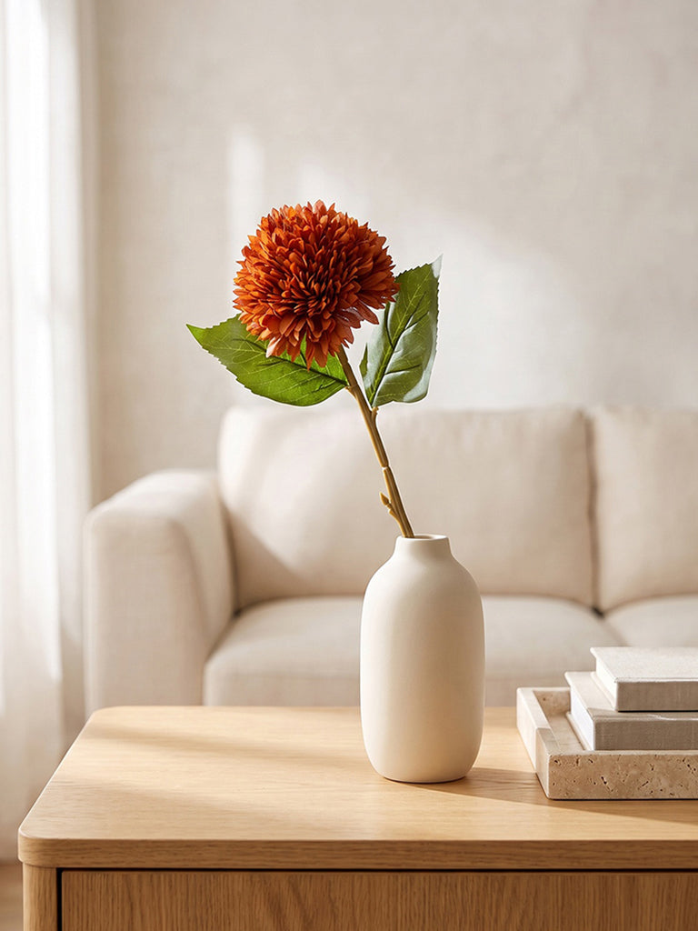 Westside Home Orange Artificial Daisy Flower Stem