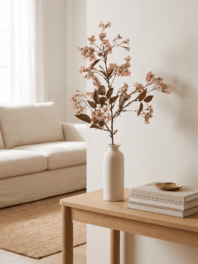 Westside Home Pink Artificial Star Flower Branch