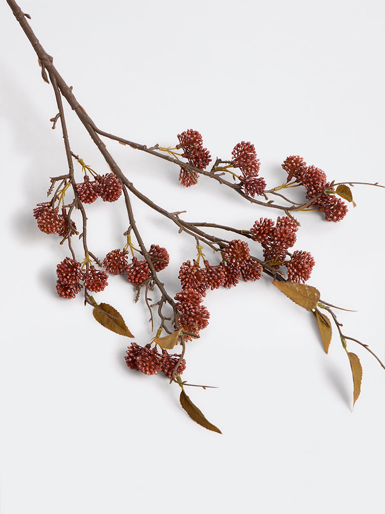 Westside Home Red Artificial Pearl Fruit Branch