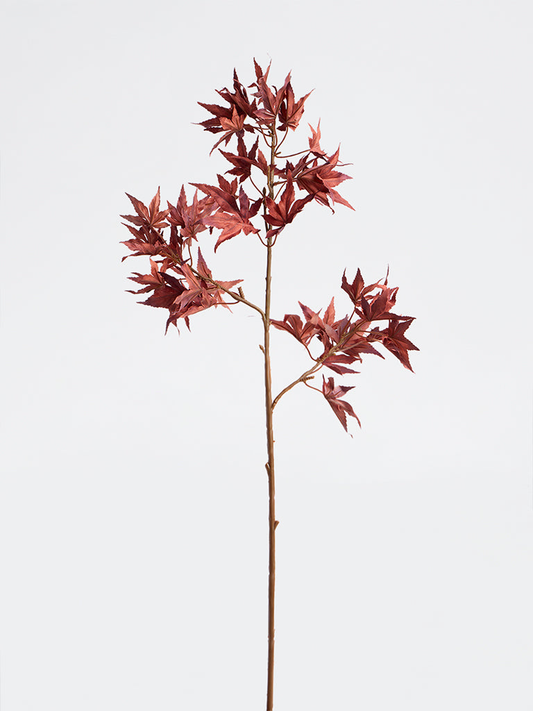 Westside Home Red Artificial Maple Branch