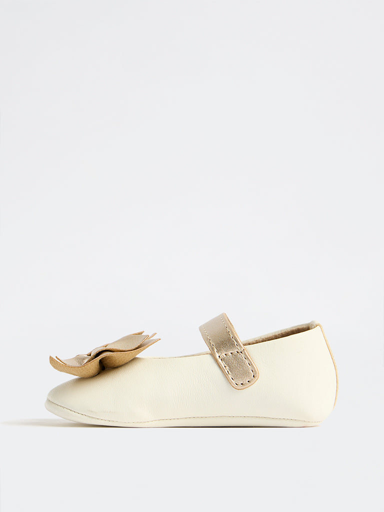 Yellow Off-White Bow-Detailed Booties