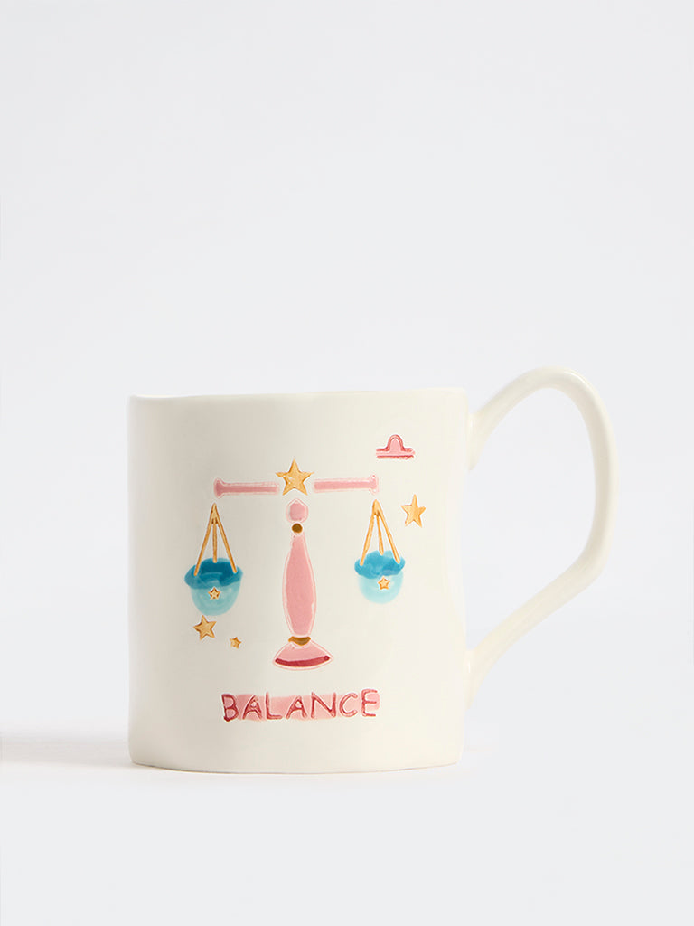 Westside Home Off-White Libra Zodiac Mug