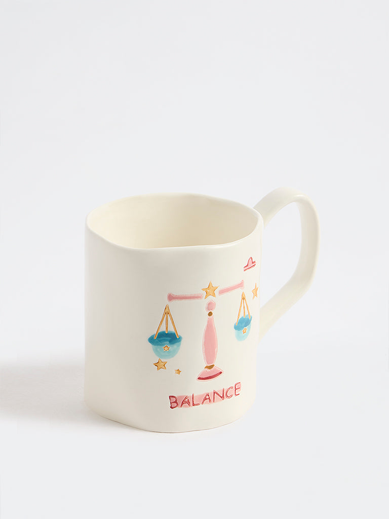Westside Home Off-White Libra Zodiac Mug