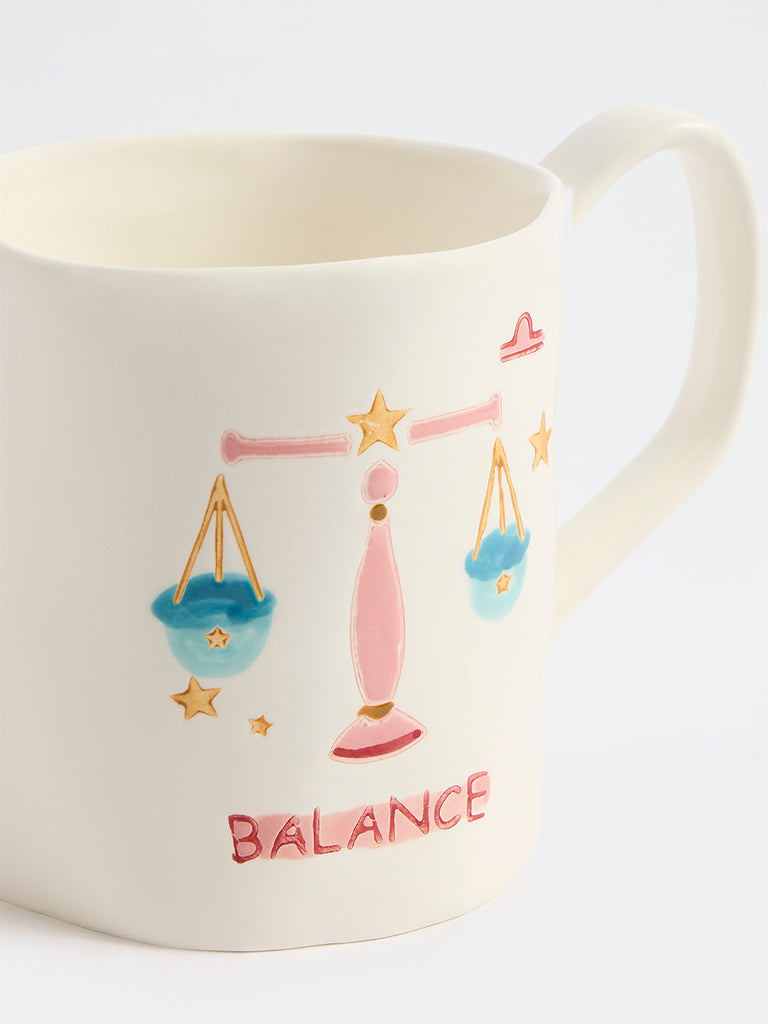 Westside Home Off-White Libra Zodiac Mug