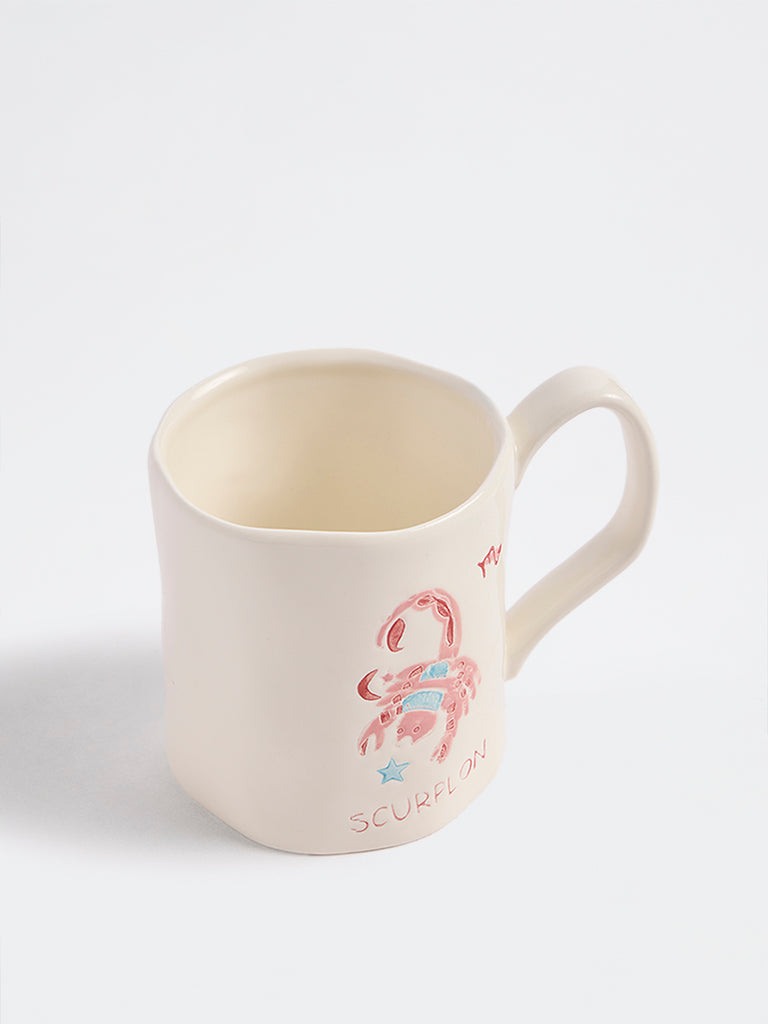 Westside Home Off-White Scorpio Zodiac Mug