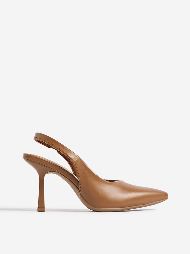 LUNA BLU Tan Stiletto Heel Shoes