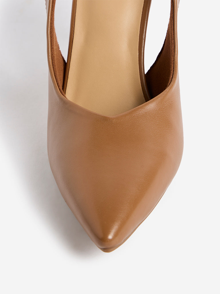 LUNA BLU Tan Stiletto Heel Shoes