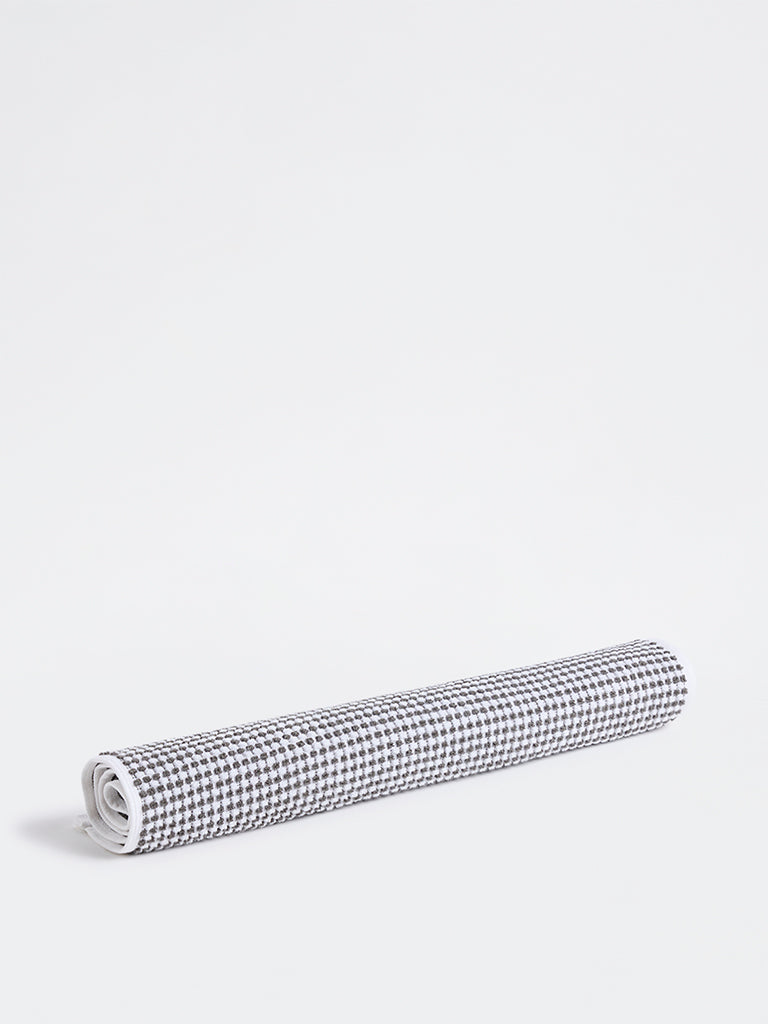 Westside Home White and Grey Pebble Textured Hand Towel