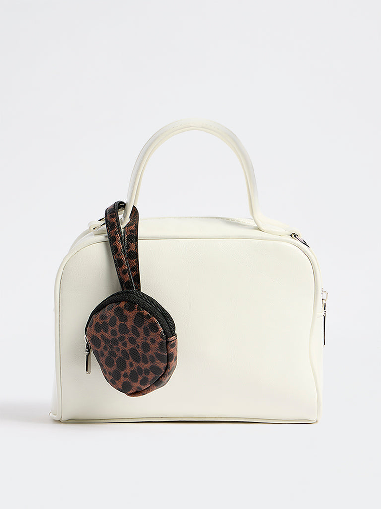 Westside White Sling Bowling Bag with Pouch
