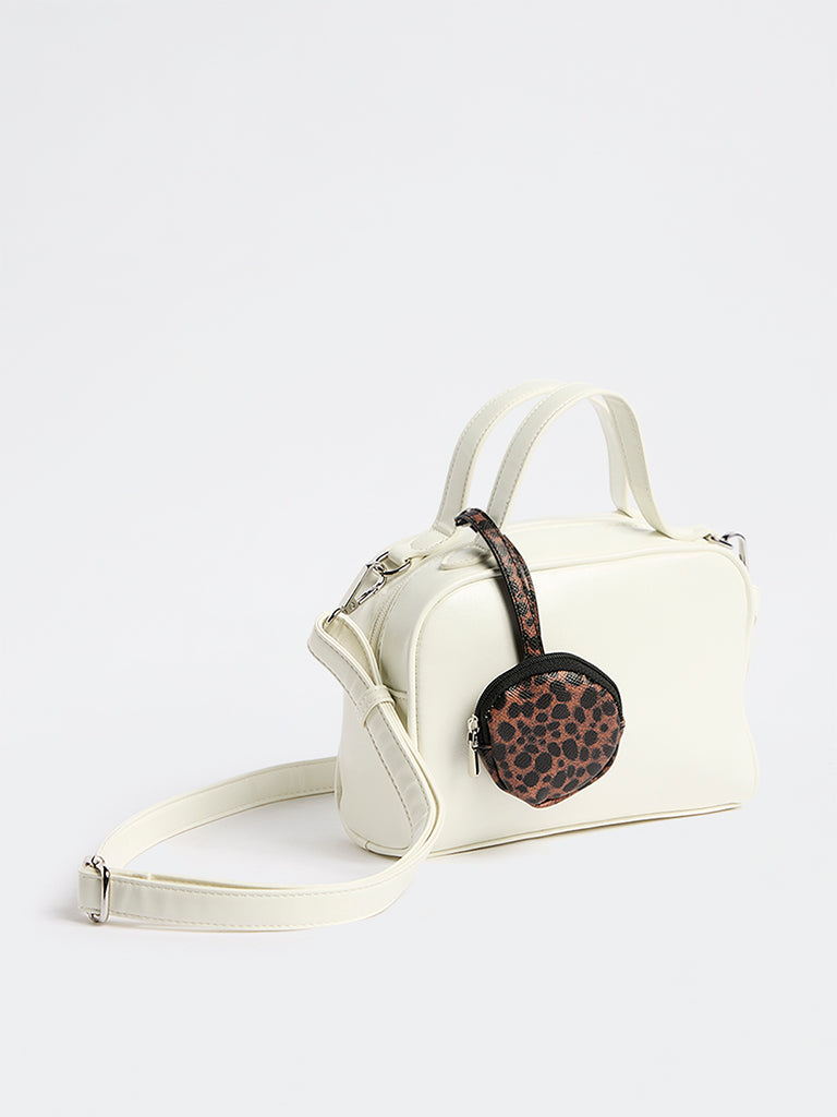 Westside White Sling Bowling Bag with Pouch