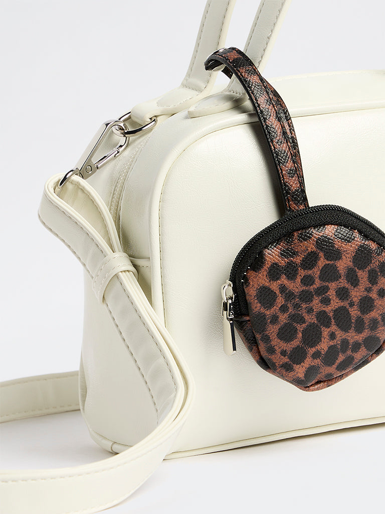 Westside White Sling Bowling Bag with Pouch